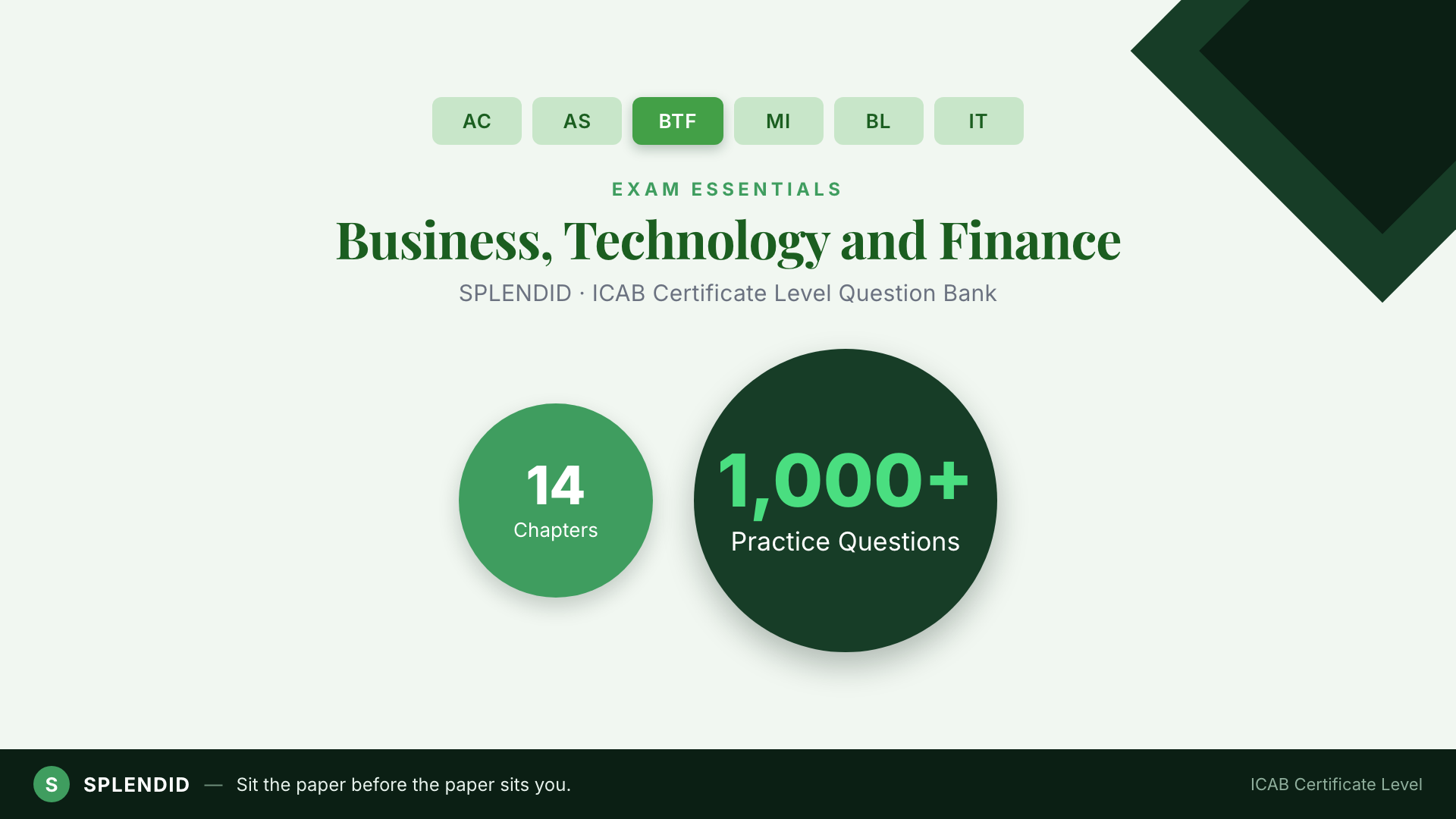 Business Technology & Finance Exam Essentials